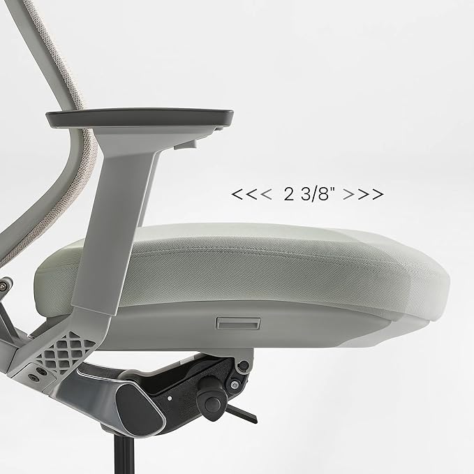 EUREKA ERGONOMIC Lira Office Chair, Ergonomic Desk Chair with 3D Armrests, Adjustable Seat Depth, Breathable Mesh Computer Chair with Lumbar Support for Home Office(Grey)