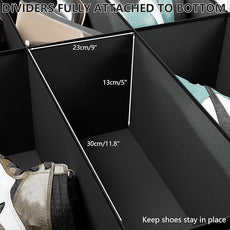 homyfort Under the Bed Shoe Organizer Fits 12 Pairs and 4 Pairs Boots,Sturdy & Breathable Materials,Underbed Storage Solution for Kids Men & Women Shoes,Great Space Saver for Your Closet Set of 2