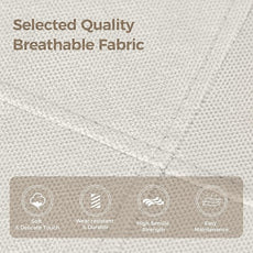 MAISON ARTS Bar Stools Set of 3 Counter Height for Kitchen Counter Solid Wood Legs with Fabric Saddle Seat Farmhouse Barstools for 34