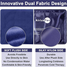 Ice Packs for Injuries Reusable, 10”x 14”Gel Cold Pack for Knee Neck Shoulder Ankle Elbow Hip Back Pain Relief, Cold Compress Therapy for Swelling, Bruises, Surgery, 10”x 14”, Blue