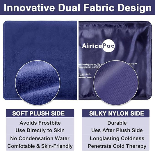 Ice Packs for Injuries Reusable, 10”x 14”Gel Cold Pack for Knee Neck Shoulder Ankle Elbow Hip Back Pain Relief, Cold Compress Therapy for Swelling, Bruises, Surgery, 10”x 14”, Blue