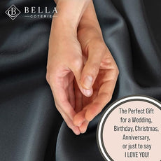 Bella Coterie Luxury Bamboo Viscose Split King Size Sheet Set | 2 Fitted Sheets for Sleep Number & Adjustable Beds | 100% Organically Grown | Cooling & Ultra Soft | 18” Deep Pocket [Charcoal Grey]