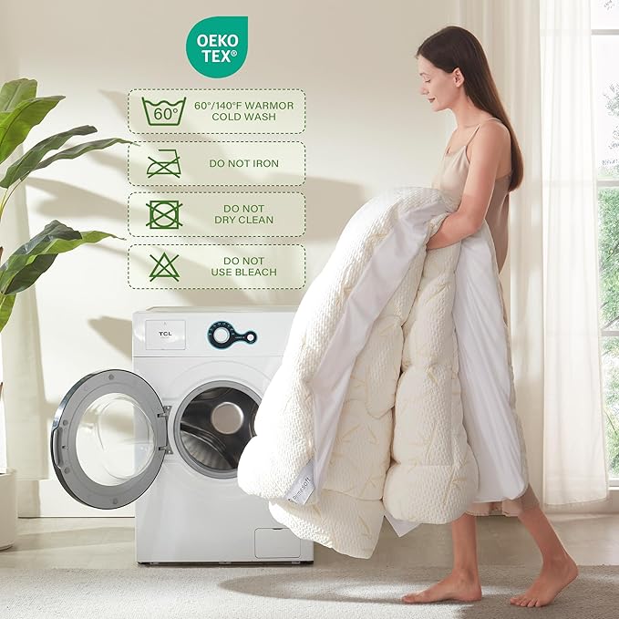 100% Waterproof Queen Size Mattress Topper, Thick Pillow Top Mattress Pad，Up to 21 Inch Deep Pocket,Soft Breathable Mattress Pad for Back Pain, Protector Cover(Beige)