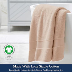 Delara Organic Cotton Luxuriously Plush Bath Towel | GOTS & OEKO-TEX Certified | Premium Hotel Quality Towels | Feather Touch Technology | 650 GSM Long Staple|Soft, Quick Dry & Ultra-Absorbent 30