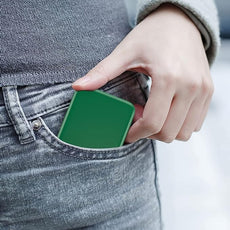 Kintion Pocket Mirror, 1X/3X Magnification LED Compact Travel Makeup Mirror with Light for Purse, 2-Sided, Portable, Folding, Handheld, Small Lighted Mirror for Gift, Green