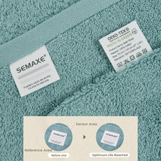 SEMAXE 4-Pack Luxury Bath Towels for Bathroom, 100% Cotton, Soft, Absorbent, and Quick-Drying, 55