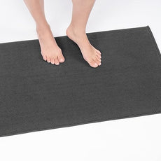 Cotton Paradise 100% Cotton Non Slip Bath Mats for Bathroom, 20x34 inch Soft Absorbent Quick Dry Machine Washable Floor Bath Mat, Dark Gray
