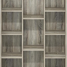 Furinno LUDER Book Shelf, 11-Cube Bookshelf, Reversible Bookcase, 9.4 x 29.1 x 41.7, for Living Room, Bedroom, Home Office, French Oak