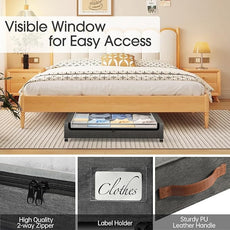 Yecaye 70L Under Bed Storage with Wheels, 2Pack Larger Capacity Under Bed Storage Containers, Underbed Shoe Storage Organizer, Rolling Under Bed Metal Drawers for Clothes, Blankets(35.5 x 17 x 6.7in)