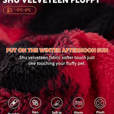 DAVID ARCHY Men's Hooded Robe Soft Coral Fleece Microfiber Bathrobe