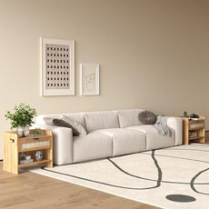 Rattan Nightstand, Bedside Table with Type-C Charging Station - 1 Storage Drawer & Open Storage Space, Boho End Table Side Table for Bedroom Office, Large Night Stand with Charging Port