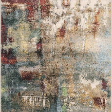 Lahome Modern Abstract 10x14 Area Rugs for Living Room, Large Washable Living Room Rug Low Pile Non Slip, Soft Accent Carpet for Bedroom Dining Room Table Home Decor Use, Red/Multi