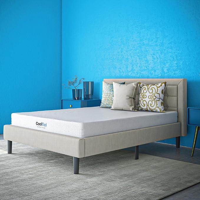 Cool Gel 8 Inch Full Size Mattress Memory Foam Medium Firm, Gel Memory Foam Mattress Full Matress Cooling, Made in the USA, 8" Depth with Pressure Relief, CertiPUR-US Certified No Fiberglass, Bed