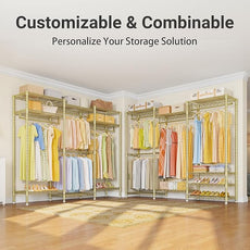 VIPEK V5 Portable Closet Wardrobe Heavy Duty Clothes Rack, Freestanding Metal Clothing Racks Custom Closet Racks with 8 Adjustable Shelves, 68.9