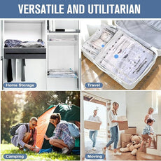 BoxLegend Vacuum Storage Bags with Large Hand Pump 12 Combo (3 Jumbo,3 Large, 3 Medium, 3 Small) Thickened Vacuum Seal Bags for Clothing Coat Bedding Quilt Blanket Pillow Comforters