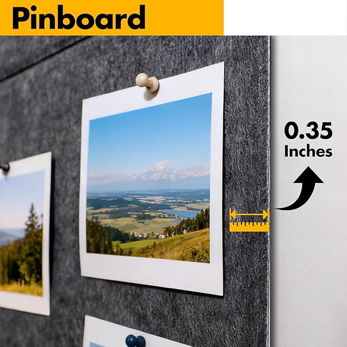 Large Cork Board Tiles for Wall with Push Pins, 36" x 24" Bulletin Board Sets, Self-Adhesive Pin Board | Magrowill 6 Packs Felt Panels for Office Home Classroom Dorm Interior Wall Decor
