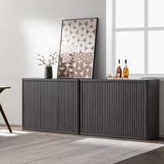 SICOTAS Buffet Cabinet with Storage Accent Sideboard with 6 Doors Modern 93.2