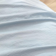 BESTOUCH Duvet Cover Set 100% Washed Cotton Linen Feel Super Soft Comfortable Chic Lightweight 3 PCs Home Bedding Set Solid Cornflower Blue Alaska King