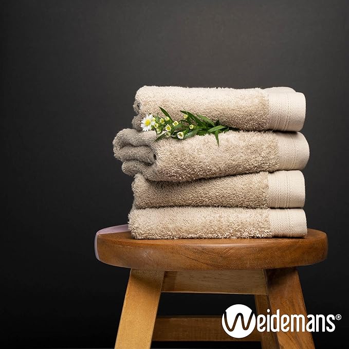 Premium 8 Pieces Towel Set Including 2 Bath Towels 30" x 56", 2 Hand Towels 18" x 30" and 4 Washcloths 13" x 13" - Color: Sand | Pure Cotton |Machine Washable high Absorbency
