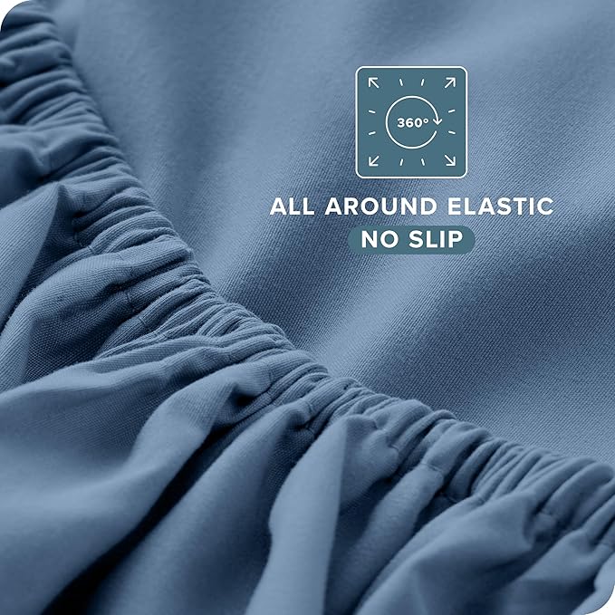 Bare Home Ultra-Soft Twin Sheet Set - Luxury 1800 - Hydro-Brushed - Deep Pockets - Easy Fit - 3 Piece Set - Bedding Sheets & Pillowcases (Twin, Coronet Blue) BareHome