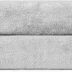 Amazon basics 2 piece Lightweight quick-dry bath towel, 100% cotton, Platinum, 54