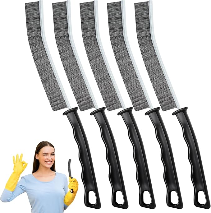Crevice Cleaning Brush,New Multifunctional Gap Cleaning Brush Tool,Thin Scrub Brush Hard-Bristled Gap Scrub Brush for Bathroom Kitchen Tiles Window Door Slots(5pcs)