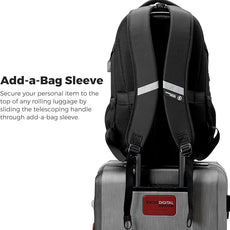 Swissdigital Design Laptop Backpack with USB Charging Port, Travel Backpack Fits 15.6 inches Computer, 31L College School Backpack for Men, Tan/Black | SD803-34