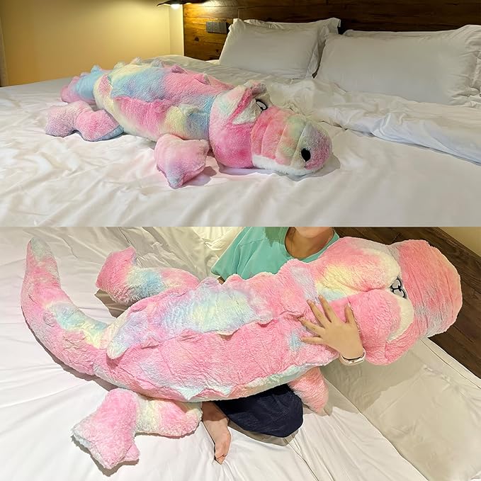 Hofun4U Alligator Plush Pillow, 67 inch Alligator Stuffed Animal, Home Decoration Christmas Valentine’s Birthday Gift for Boys Girls Adults Kids