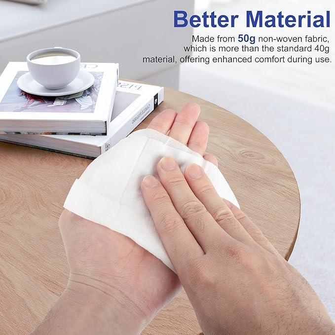 Individually Wrapped Wet Wipes, Wet Wipes For Hands Bulk, Easy To Carry, Quick To Clean Hands, Suitable For Restaurants, Barbecues, Travel, Weddings, Homeless People (50-PACK)