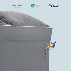 SLEEP ZONE Mattress Topper Twin Size, Extra Thick Fitted Mattress Pad for Back Pain, Plush and Support Mattress Cover, Deep Pockets Mattress Protector, Hotel Quality (Grey, Twin)