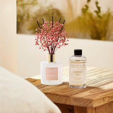 COCORRÍNA Refill - Sandalwood Rose 6.7 Fl.oz Reed Diffuser Refill with 8 Sticks