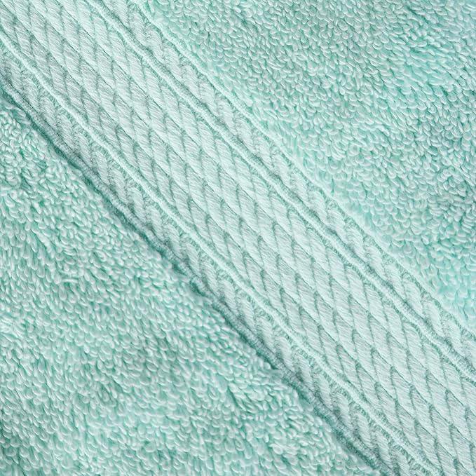 Superior Egyptian Cotton Pile 9 Piece Towel Set, Includes 3 Bath, 3 Hand, 3 Face Towels/Washcloths, Ultra Soft Luxury Towels, Thick Plush Essentials, Guest Bath, Spa, Hotel Bathroom, Sea Foam