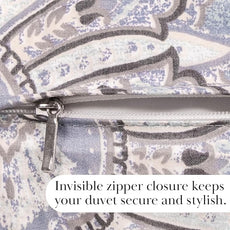 Southshore Fine Living, Inc. Boho Paisley Duvet Cover Set, Twin/XL – Premium Microfiber Bedding, Easy Care – Includes 1 Twin Duvet Cover and 1 Sham, Machine Washable, Pure Melody Aqua