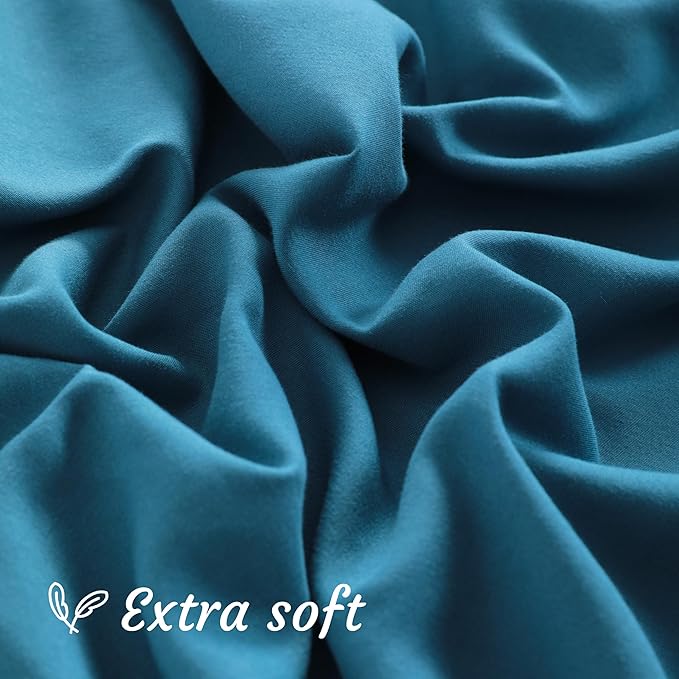 NTBAY Queen Pillow Cases Set of 2, 2 Pack Brushed Microfiber 20x30 Pillow Cases, Soft, Wrinkle, Fade, Stain Resistant Teal Blue Pillow Cases with Envelope Closure, 20x30 Inches, Teal Blue