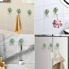 Heavy Duty Vacuum Suction Cup Hooks, Pastel Green Plated Polished Super Suction for Kitchen Bathroom, 2 Pack