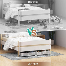 Under Bed Storage, Under the Bed Storage Containers with Wheels, Under Bed Shoe Storage Organizer Drawer for Bedroom Clothes Shoes Blankets -2Pack