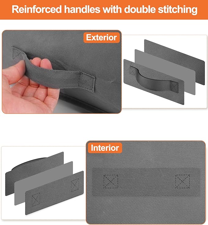 punemi Under Bed Storage Containers, 4 Pack Large Soft Foldable Storage Bags with Clear Top for Blankets, Comforters, Sheets, Wrapping Paper, Water-Resistant Inner Layer, 20x40x7.5 in, Gray