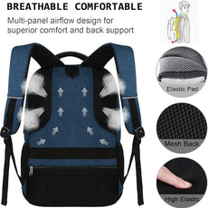 Laptop Backpack,Business Travel Anti Theft Slim Durable Laptops Backpack with USB Charging Port,Water Resistant College Computer Bag for Women & Men Fits 15.6 Inch Laptop and Notebook - Blue