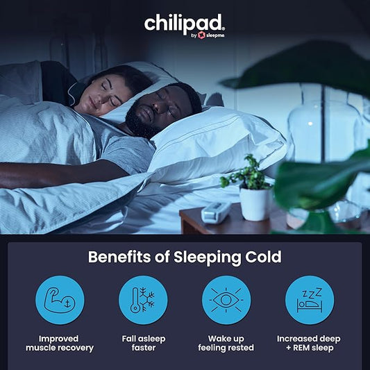 Chilipad Cube Bed Cooling System - Cooling & Heating Mattress Topper, Dual Zone Bed Temperature, Cool Sleep Enhancement, Temp Range of 60-115°F, WE Cal King Bedsize (72" W x 84" L), Model: CP516
