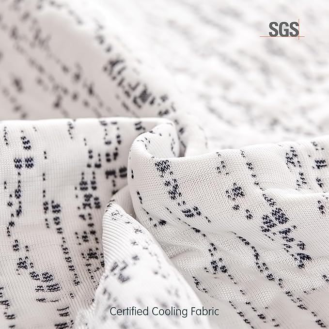 SyMax Queen Mattress Topper, Gel Infused Memory Foam Mattress Topper, 4 Inch Bed Topper with Cover, Soft Cooling and Pressure Relieving, CertiPUR-US Certified, Queen