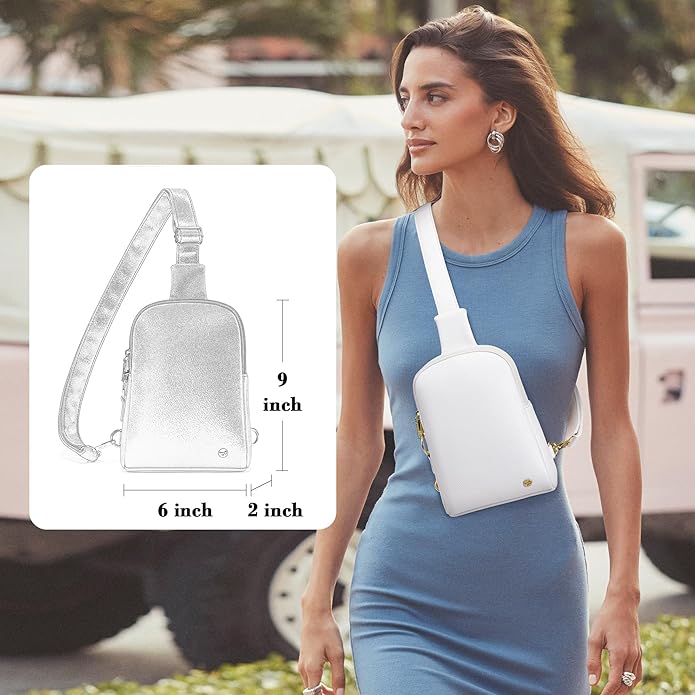 INICAT Travel Small Crossbody Sling Bags Women Cross Body Purses Passport Holder Vegan Leather Fanny Packs Birthday Gifts