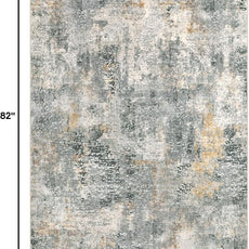 Lahome Washable 5x7 Area Rugs for Living Room, Grey Neutral Modern Abstract Rug for Bedroom Non Slip, Soft Contemporary Low Pile Indoor Carpet for Dorm Guest Dining Room Table Apartment