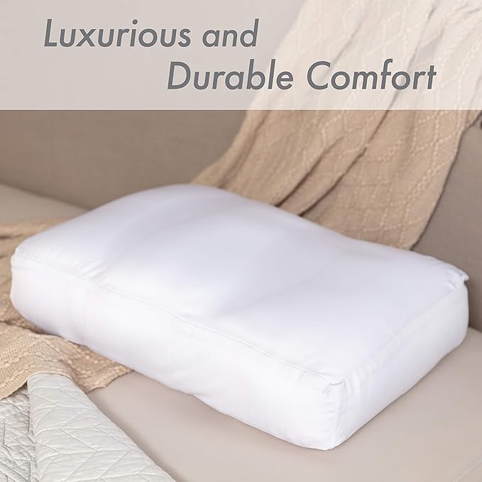 Cover Only for Premium Microbead Bed Pillow, Medium Extra Smooth - Ultra Comfortable Sleep with Silk Like Anti Aging Cover 85% Spandex/ 15% Nylon Breathable, Cooling Pure White
