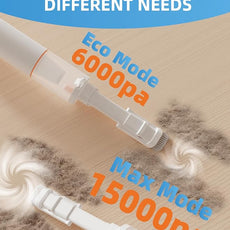 Cordless Car Vacuum, 4 in 1 Portable Mini Handheld Vacuum Cleaner with 15000pa Suction Power, 2 Suction Modes & Multi-Nozzles for Car Home Office Pet, White