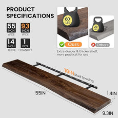 Floating Shelves for Wall, 55