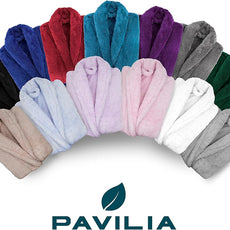 PAVILIA Women Hooded Plush Soft Robe | Fluffy Warm Fleece Sherpa Shaggy Bathrobe