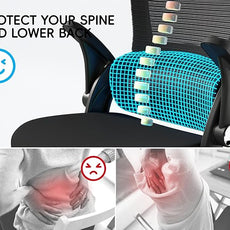 TRALT Office Chair - Ergonomic Office Chair with Back Support, Computer Chair - Home Office Desk Chair, 330 lbs Wide Seat Big and Tall Office Chairs with Headrest, Comfy Desk Chairs (Black)