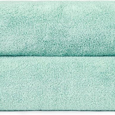 Amazon Basics 100% Cotton Quick-Dry Lightweight Bath Towel, 2 Count, Seafoam Green, 12 Pack