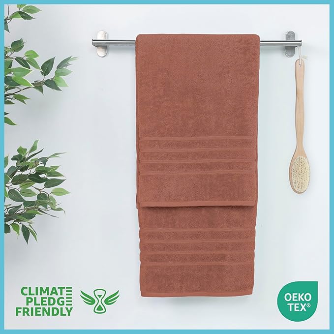 Martex 2-Pack Ultimate Performance Bath Sheet Set – 100% Cotton – 33” x 65” – Extra Large Bath Towels – Versatile – Low-Linting – Supersoft Bathroom Set – Super Absorbent – Easy Care – Terracotta