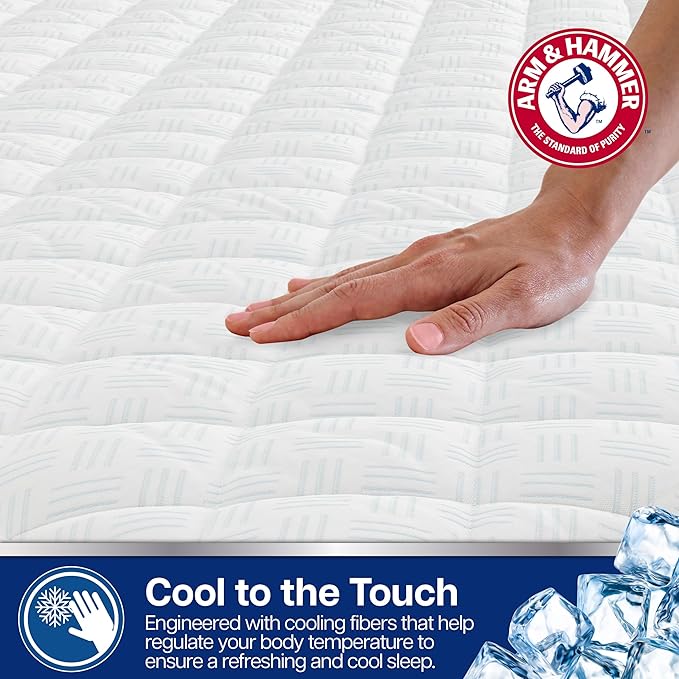 Arm & Hammer Cooling Comfort Mattress Pad, Waterproof, King
